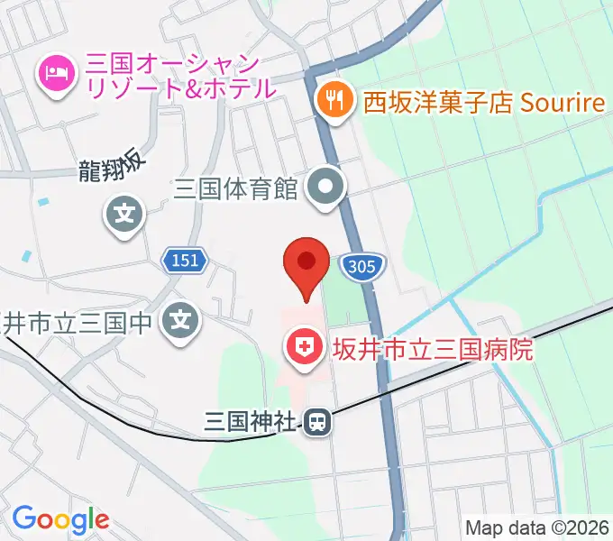 みくに未来ホールの地図