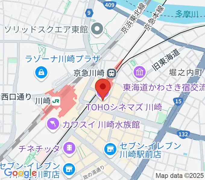 TOHOシネマズ川崎の地図