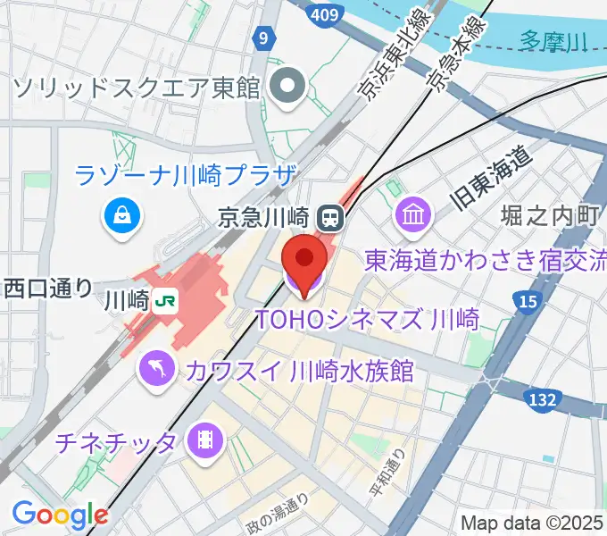 TOHOシネマズ川崎の地図