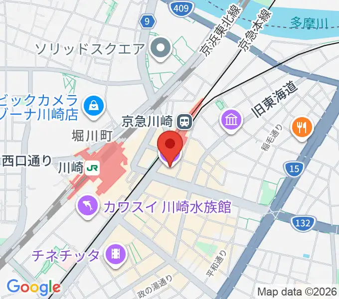 TOHOシネマズ川崎の地図