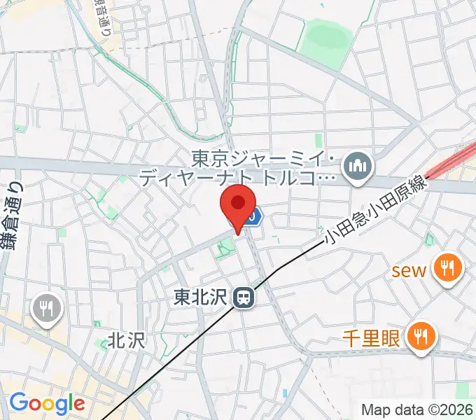 北沢三丁目スタジオの地図