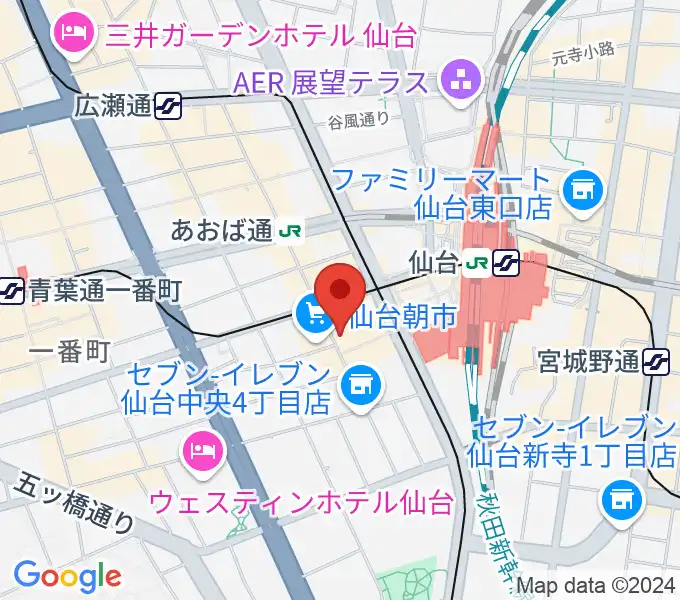 TOHOシネマズ仙台の地図