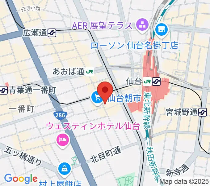 TOHOシネマズ仙台の地図