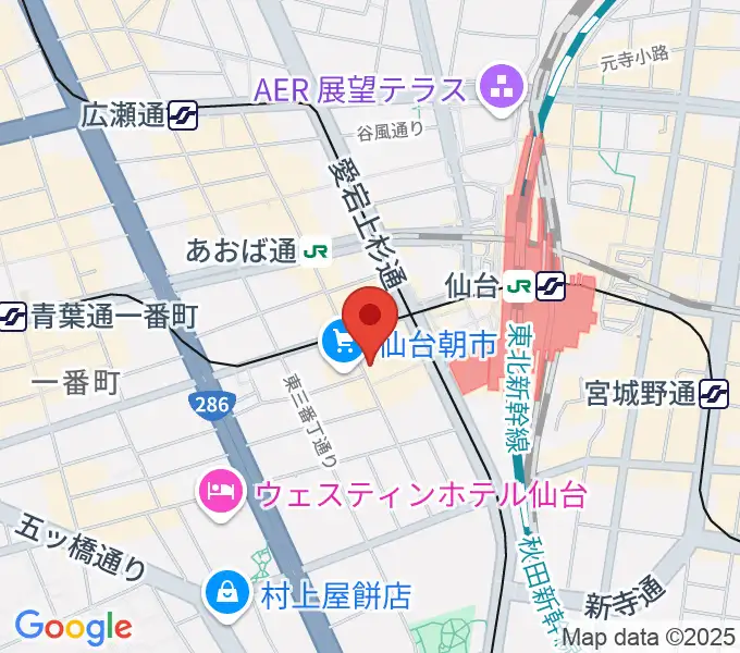 TOHOシネマズ仙台の地図