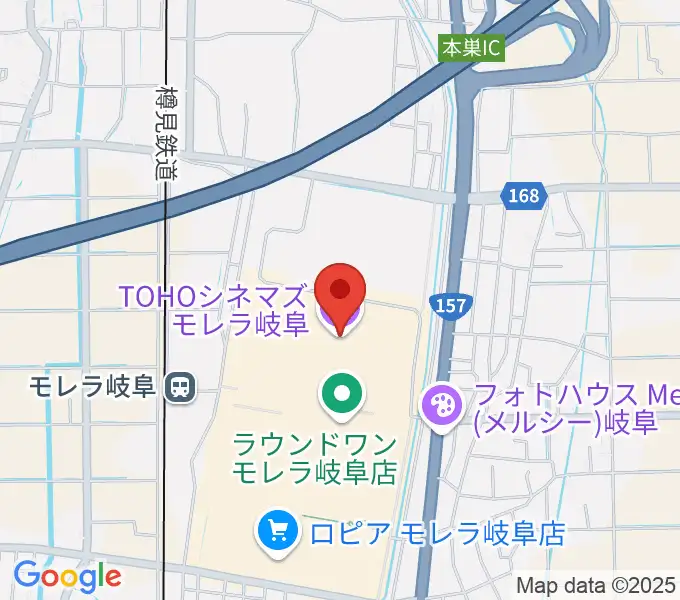 TOHOシネマズ モレラ岐阜の地図