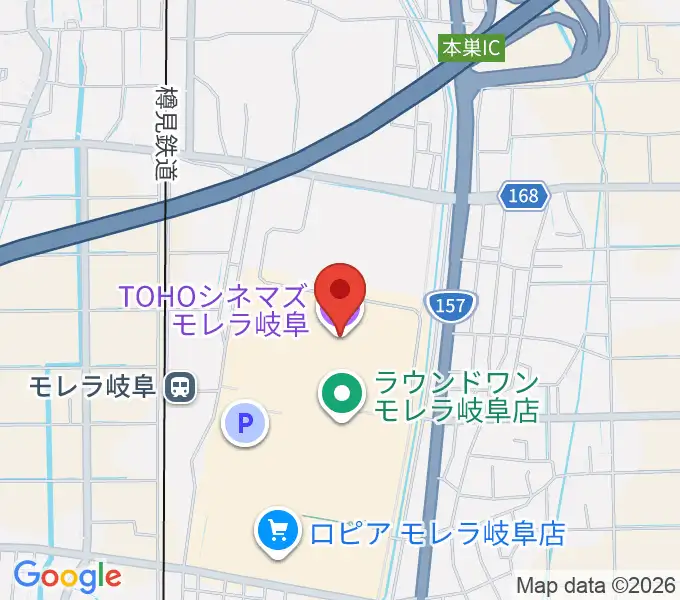 TOHOシネマズ モレラ岐阜の地図