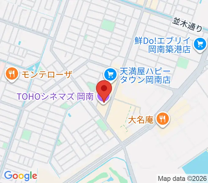 TOHOシネマズ岡南の地図