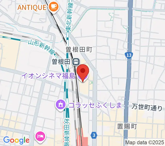 イオンシネマ福島の地図