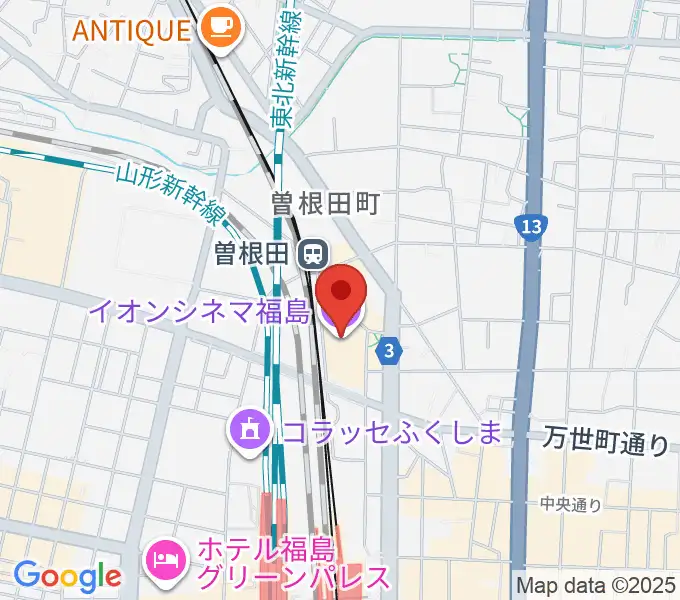 イオンシネマ福島の地図