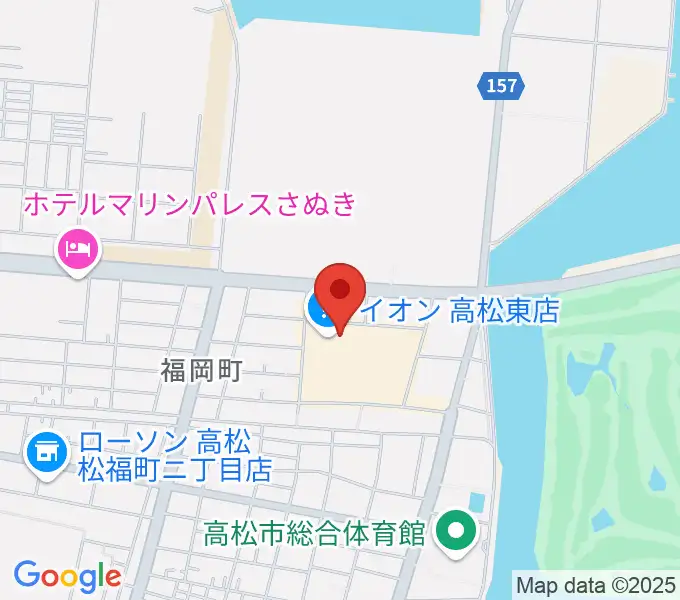 イオンシネマ高松東の地図