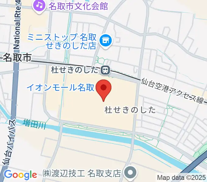 イオンシネマ名取の地図