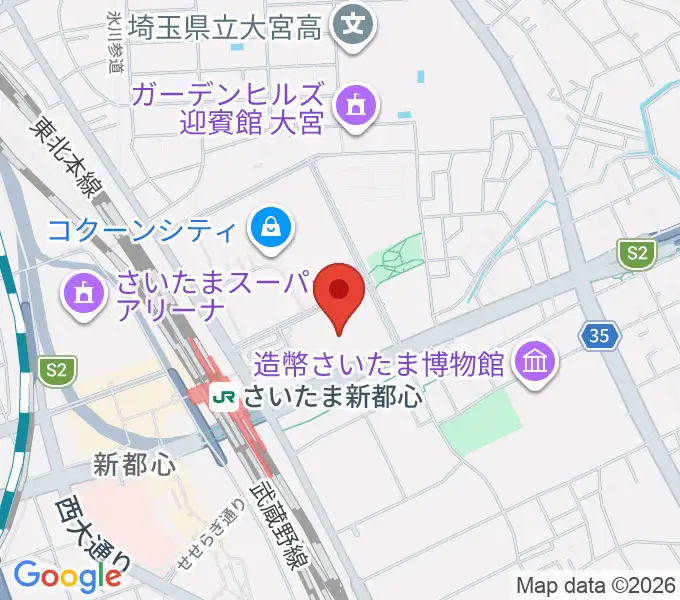 MOVIXさいたまの地図