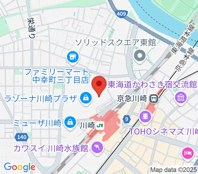 109シネマズ川崎の地図