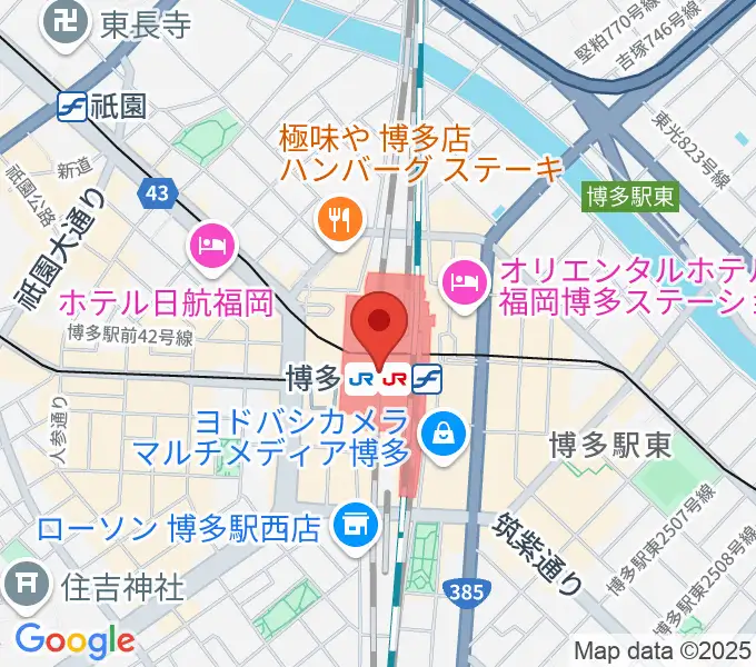 T・ジョイ博多の地図