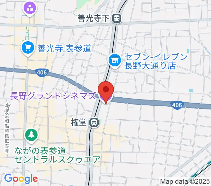 長野グランドシネマズの地図