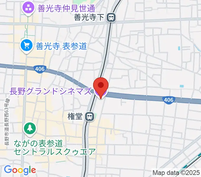 長野グランドシネマズの地図