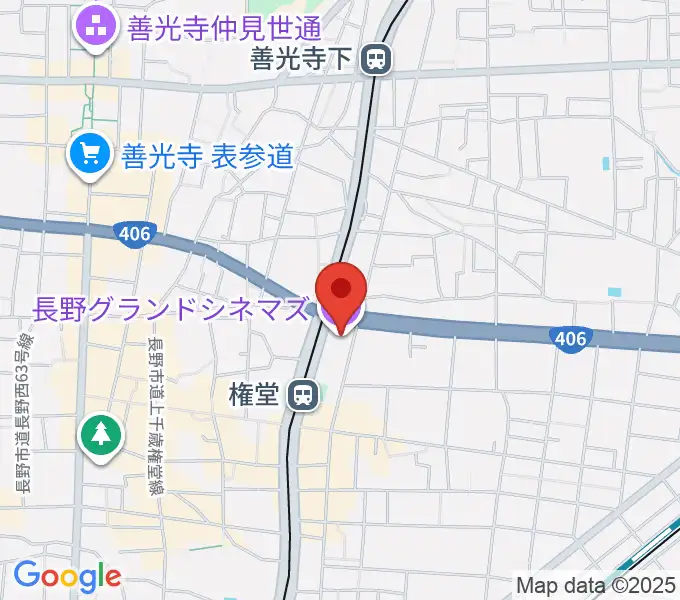 長野グランドシネマズの地図