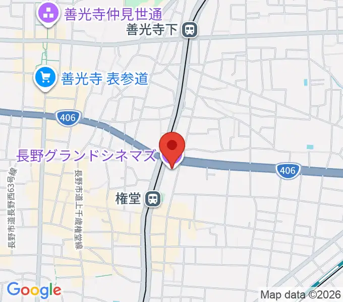 長野グランドシネマズの地図