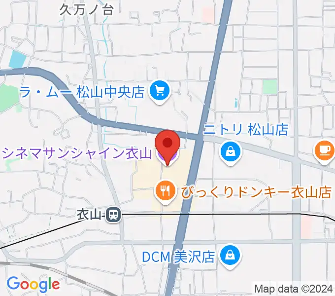 シネマサンシャイン衣山の地図