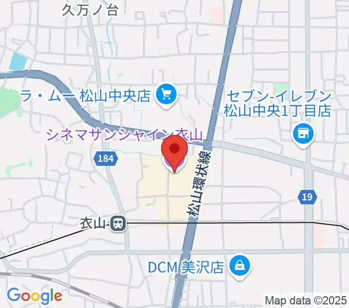シネマサンシャイン衣山の地図