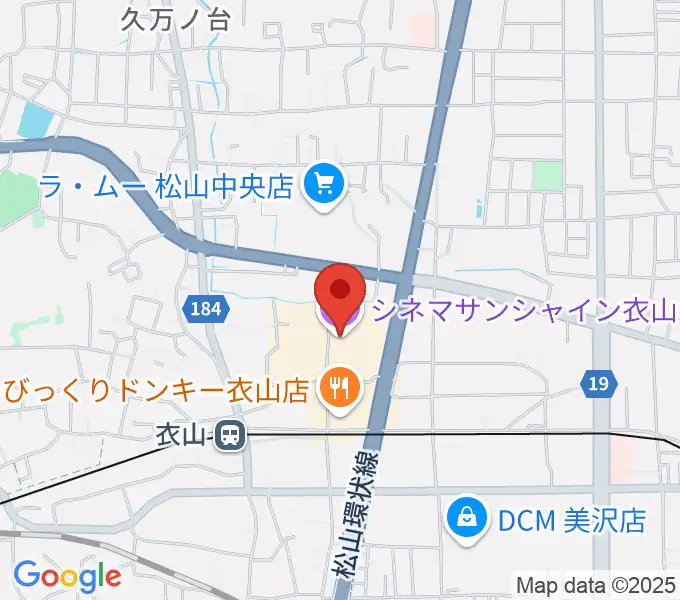 シネマサンシャイン衣山の地図