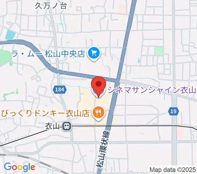 シネマサンシャイン衣山の地図