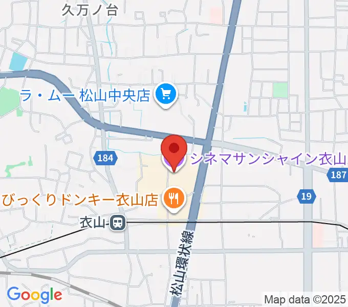 シネマサンシャイン衣山の地図