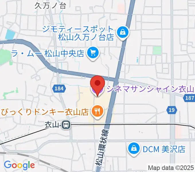 シネマサンシャイン衣山の地図