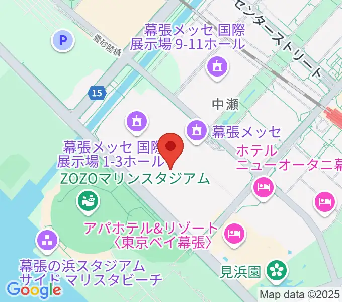 幕張メッセ 国際展示場1-8ホールの地図