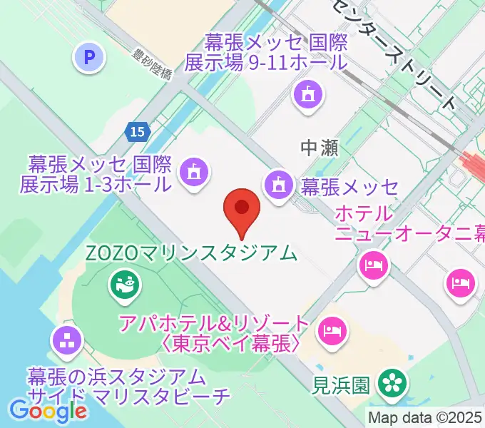 幕張メッセ 国際展示場1-8ホールの地図