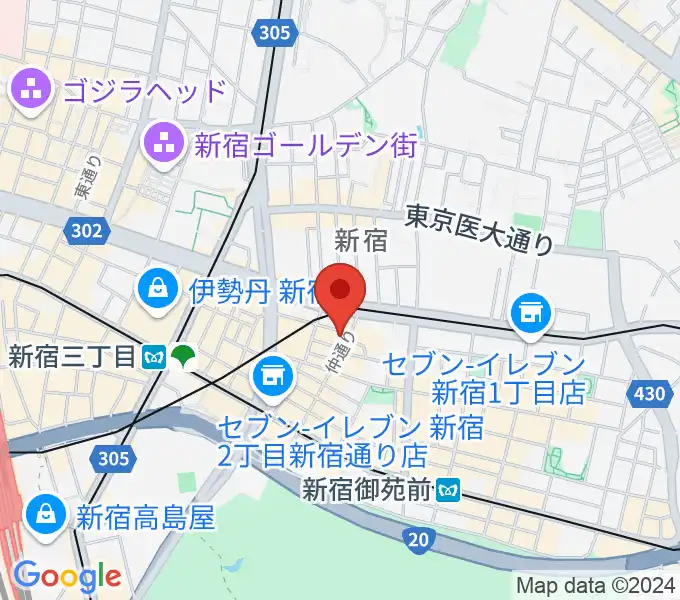 シャンソンの店Kuwaの地図