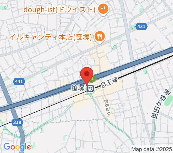 Carasawagi BARの地図