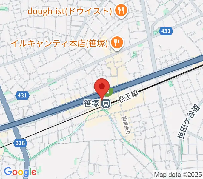 Carasawagi BARの地図