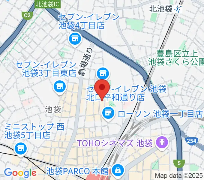 池袋オンリーユーの地図