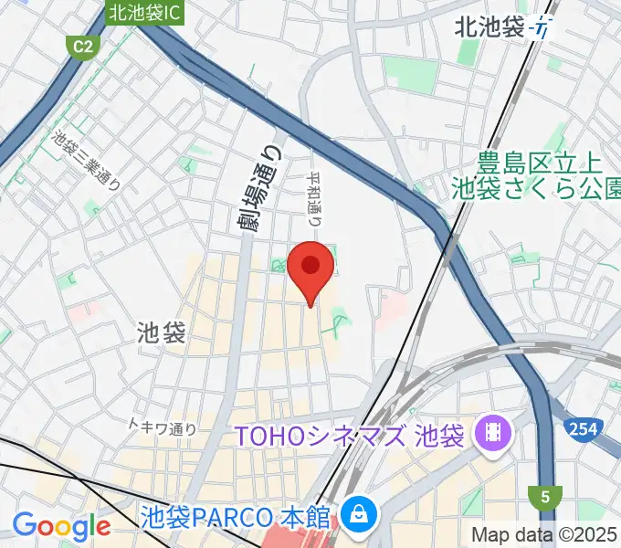 池袋オンリーユーの地図