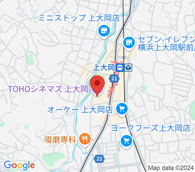 TOHOシネマズ上大岡の地図