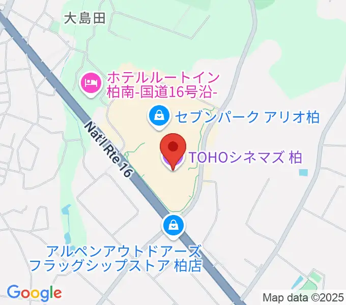 TOHOシネマズ柏の地図