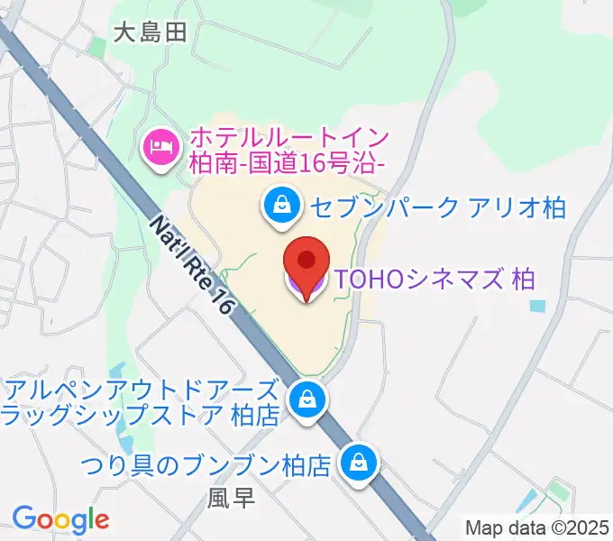 TOHOシネマズ柏の地図