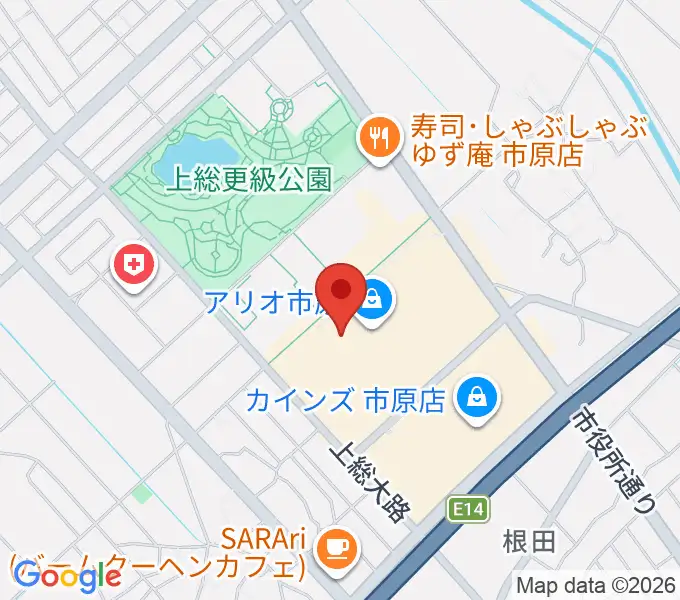 TOHOシネマズ市原の地図