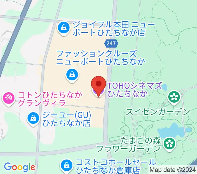 TOHOシネマズひたちなかの地図