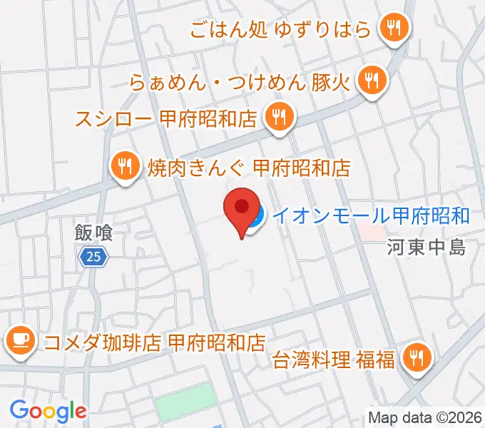 TOHOシネマズ甲府の地図