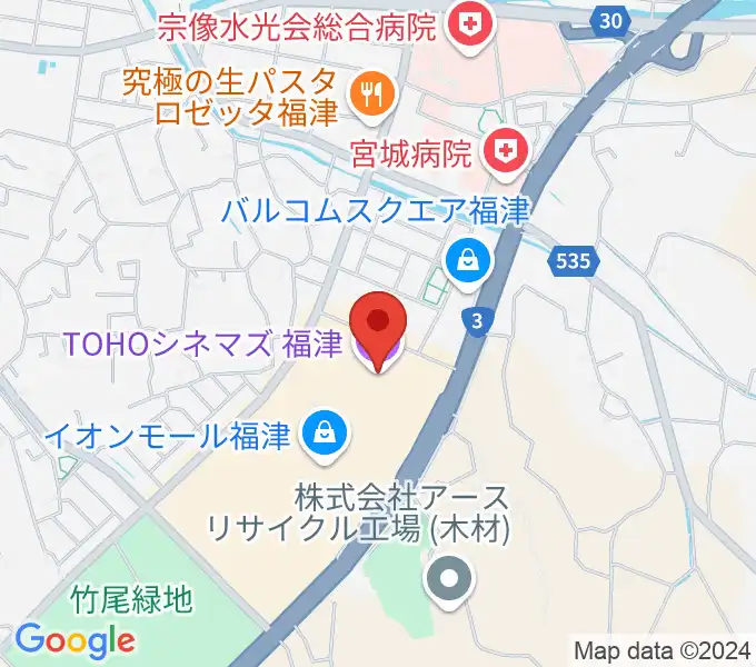 TOHOシネマズ福津の地図