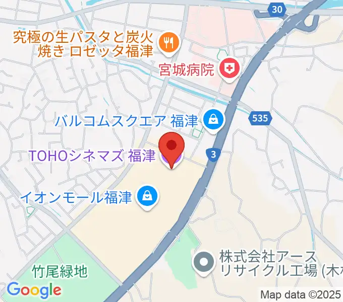TOHOシネマズ福津の地図