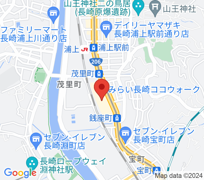 TOHOシネマズ長崎の場所