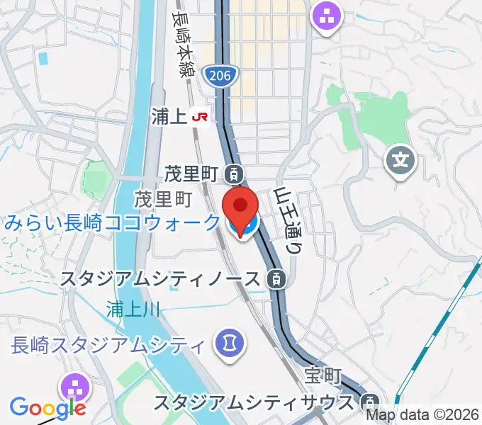 TOHOシネマズ長崎の地図