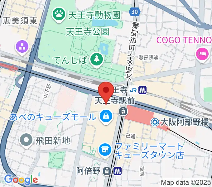 あべのアポロシネマの地図