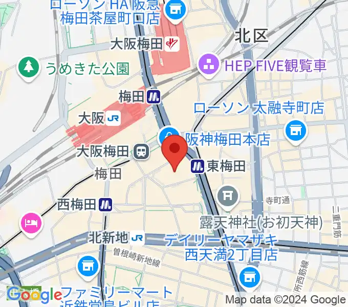 T・ジョイ梅田の地図