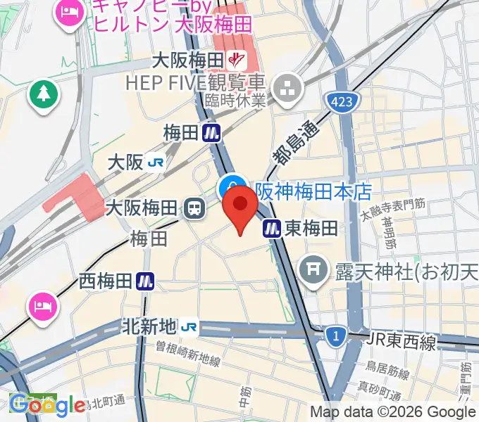 T・ジョイ梅田の地図