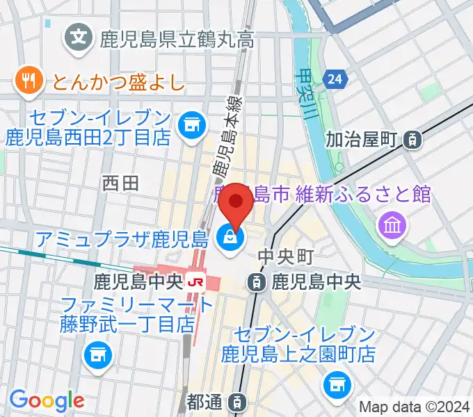 鹿児島ミッテ10の地図