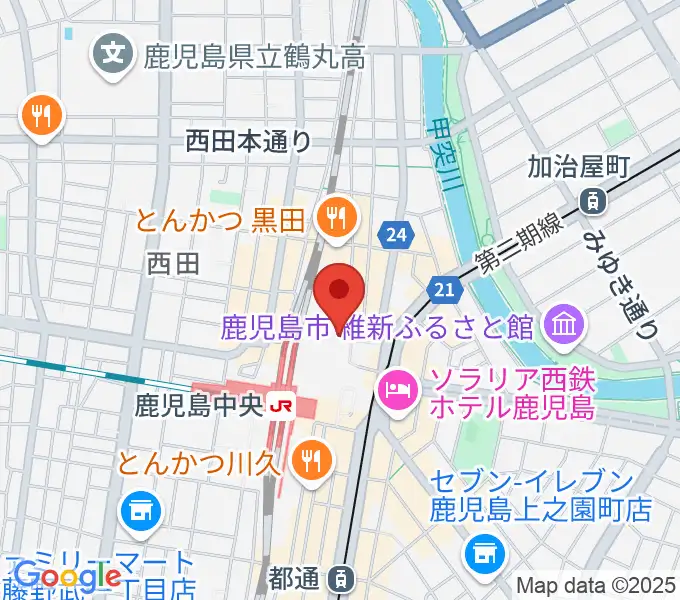 鹿児島ミッテ10の地図